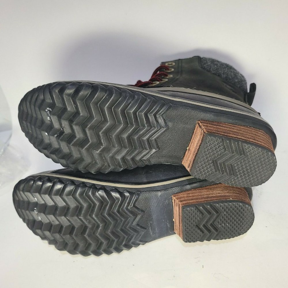 SOREL Women ankle Boots slimpack  Black gray lace up duck rubber US 6 37 new - Picture 6 of 6